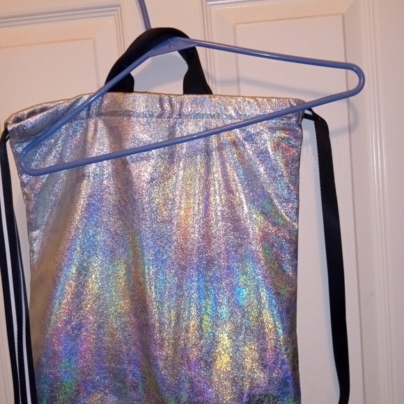 Victoria's Secret PINK Iridescent Chrome Metallic Tote/Backpack Convertible - Picture 2 of 3